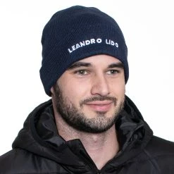 LEANDRO LIDO "Callata" Beanie Wintermütze Navy