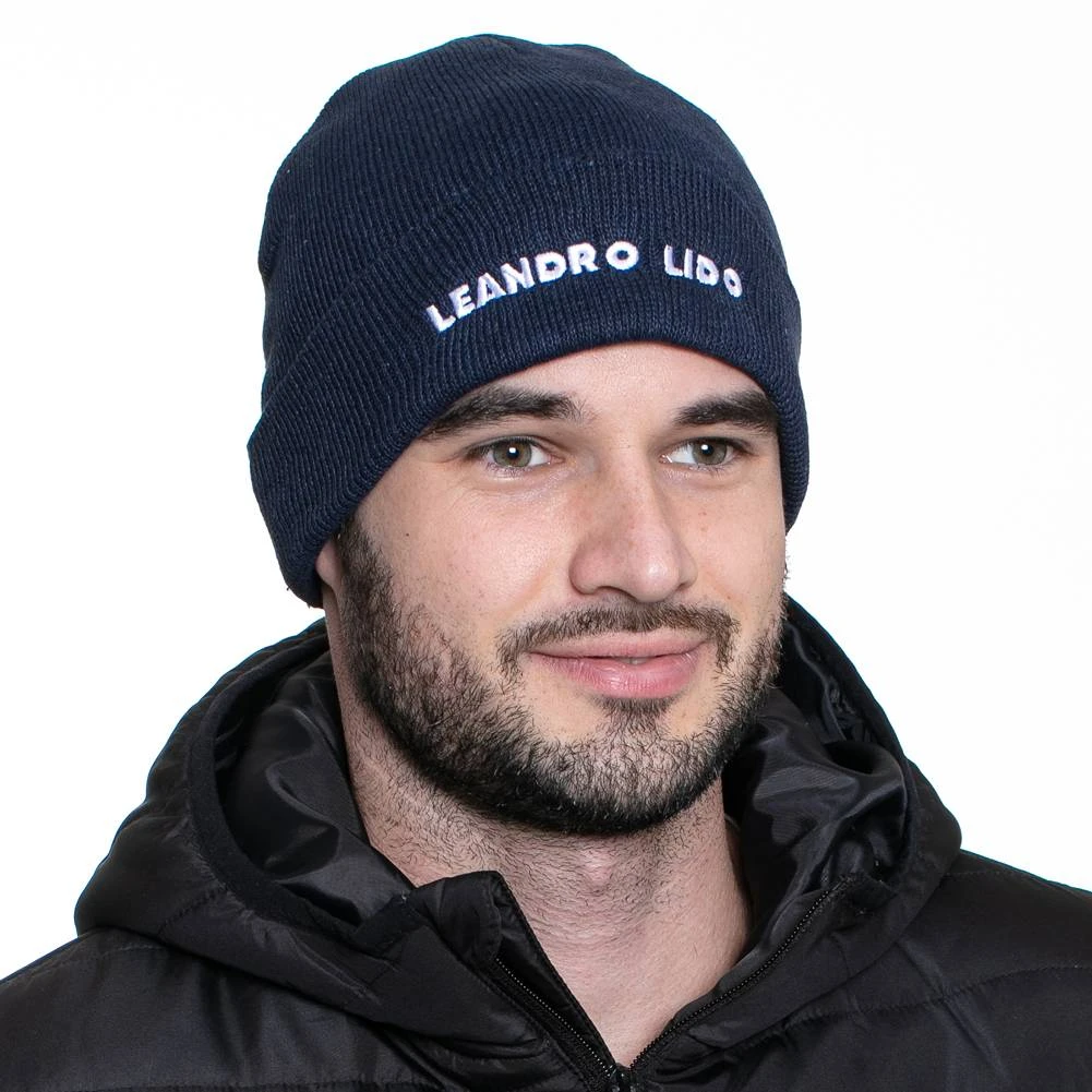LEANDRO LIDO "Callata" Beanie Wintermütze Navy 3 LEANDRO LIDO "Callata" Beanie Wintermütze Navy