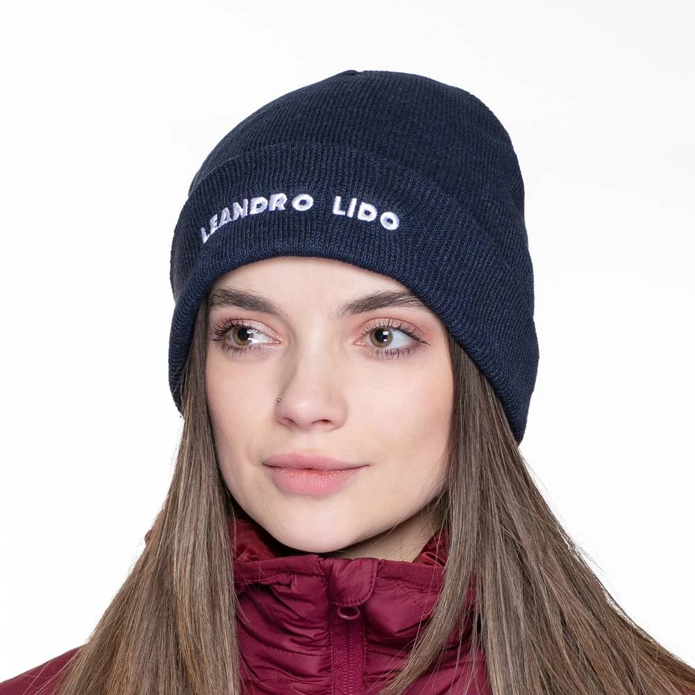 LEANDRO LIDO "Callata" Beanie Wintermütze Navy 4 LEANDRO LIDO "Callata" Beanie Wintermütze Navy – Bild 2