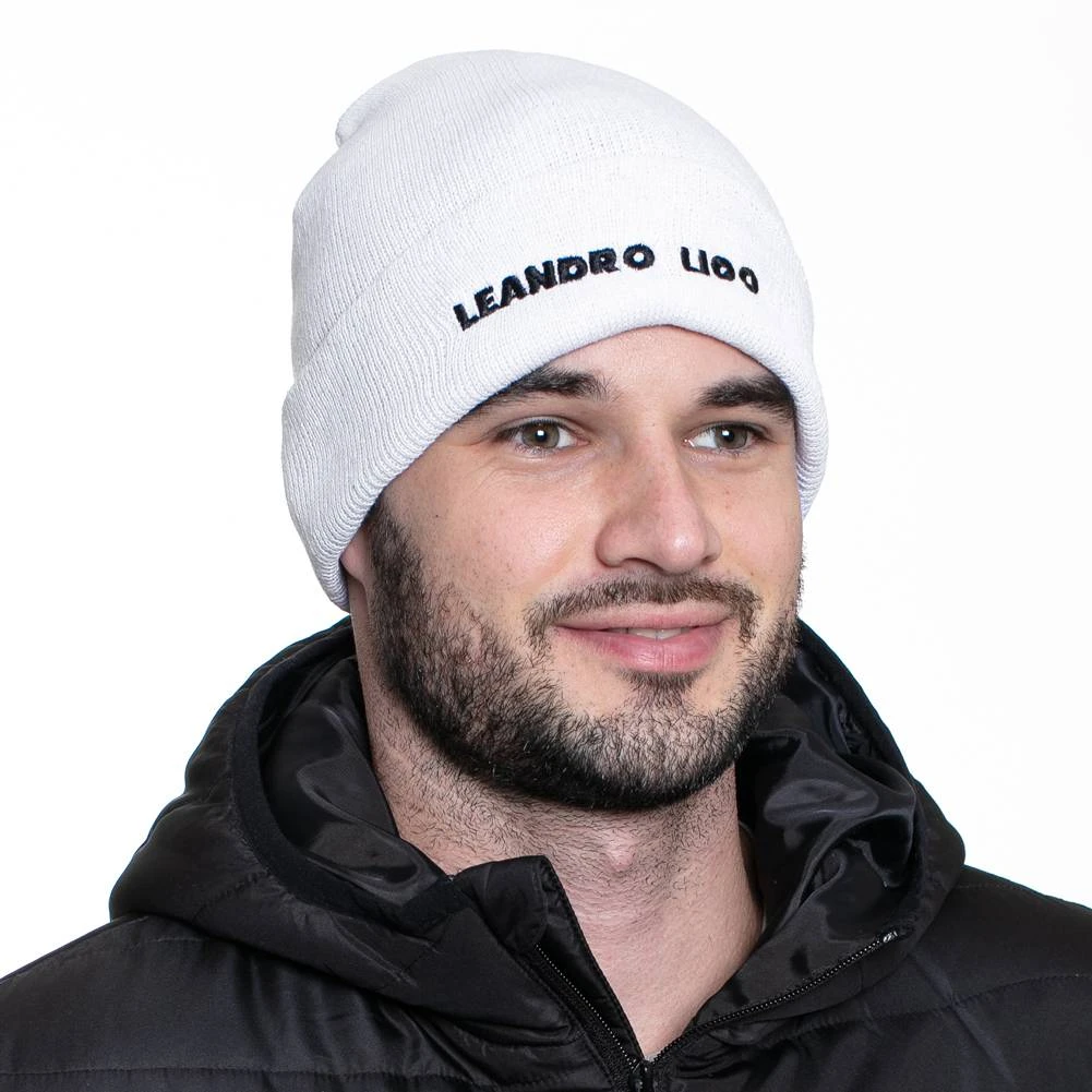 LEANDRO LIDO "Callata" Beanie Wintermütze Weiß 4 LEANDRO LIDO "Callata" Beanie Wintermütze Weiß – Bild 2
