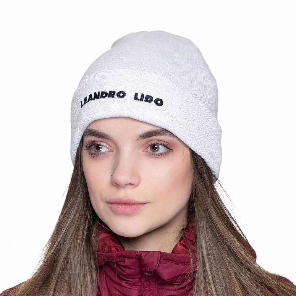 LEANDRO LIDO "Callata" Beanie Wintermütze Weiß 3 LEANDRO LIDO "Callata" Beanie Wintermütze Weiß