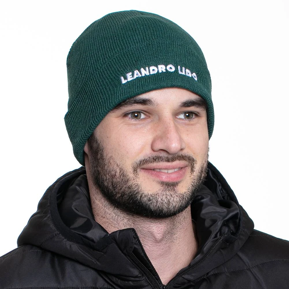 LEANDRO LIDO "Callata" Beanie Wintermütze Grün 4 LEANDRO LIDO "Callata" Beanie Wintermütze Grün – Bild 2