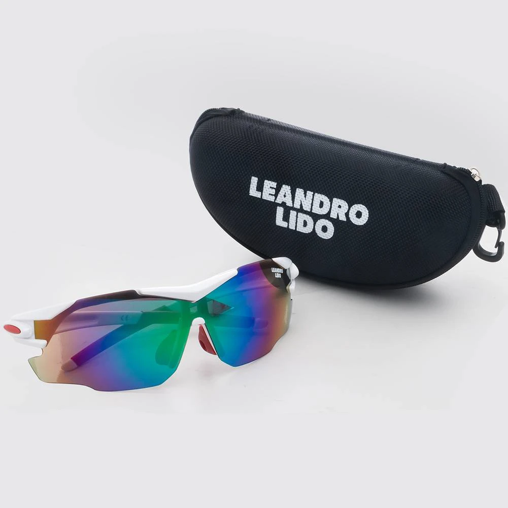 LEANDRO LIDO Challenger One Sport Sonnenbrille Weiß/bunt 6 LEANDRO LIDO Challenger One Sport Sonnenbrille Weiß/bunt – Bild 4