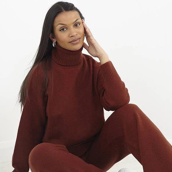 BRAVE SOUL Damen Anzug Rollkragen Pullover Und Hose LSET-248BRAKENE 5 BRAVE SOUL Damen Anzug Rollkragen Pullover Und Hose LSET-248BRAKENE – Bild 3