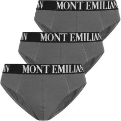 MONT EMILIAN "Avignon" Herren Slip 3er-Pack Grau