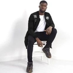 BRAVE SOUL Robinson Bagde Herren Kurzmantel MJK-ROBINSONBADG BLACK -JELEX Geschäft MJK ROBINSONBADG BLACK 3 1280x1280