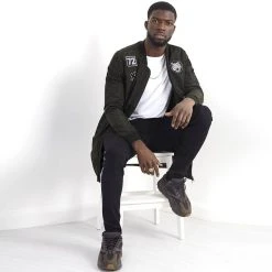 BRAVE SOUL Robinson Bagde Herren Kurzmantel MJK-ROBINSONBADG KHAKI -JELEX Geschäft MJK ROBINSONBADG KHAKI 3 1280x1280