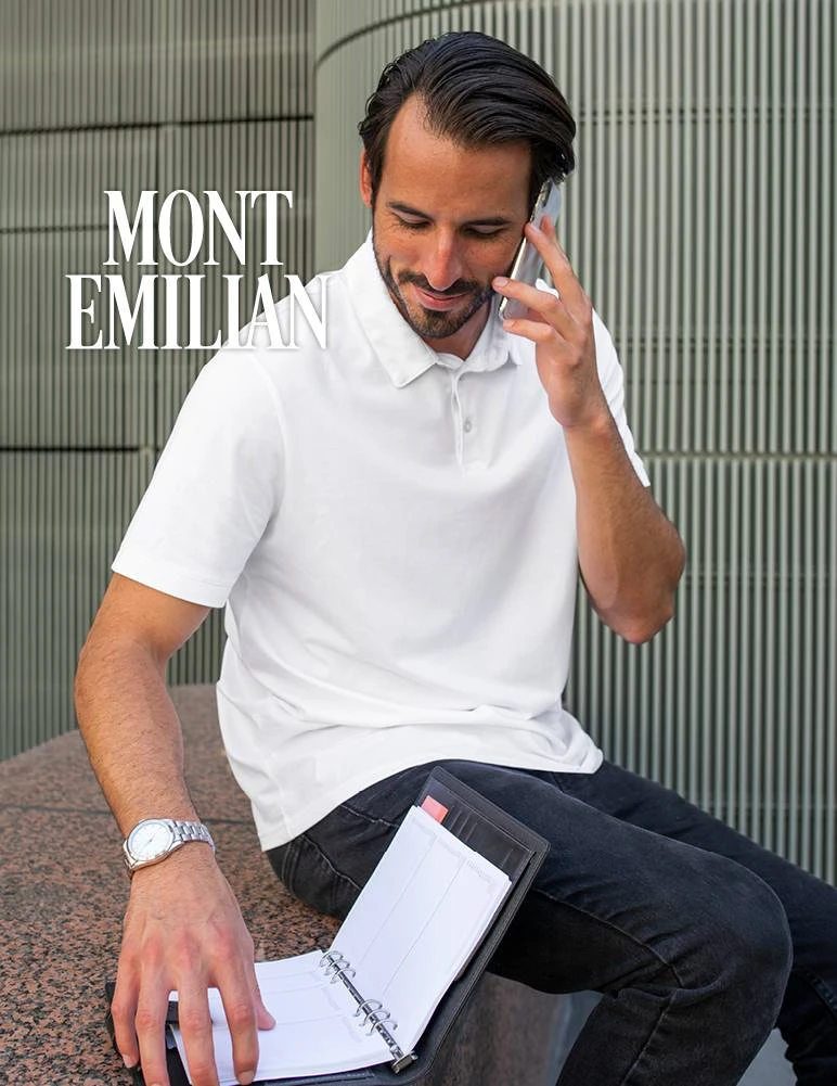 MONT EMILIAN "Caen" Herren Basic Polo-Shirt Weiß 4 MONT EMILIAN "Caen" Herren Basic Polo-Shirt Weiß – Bild 2