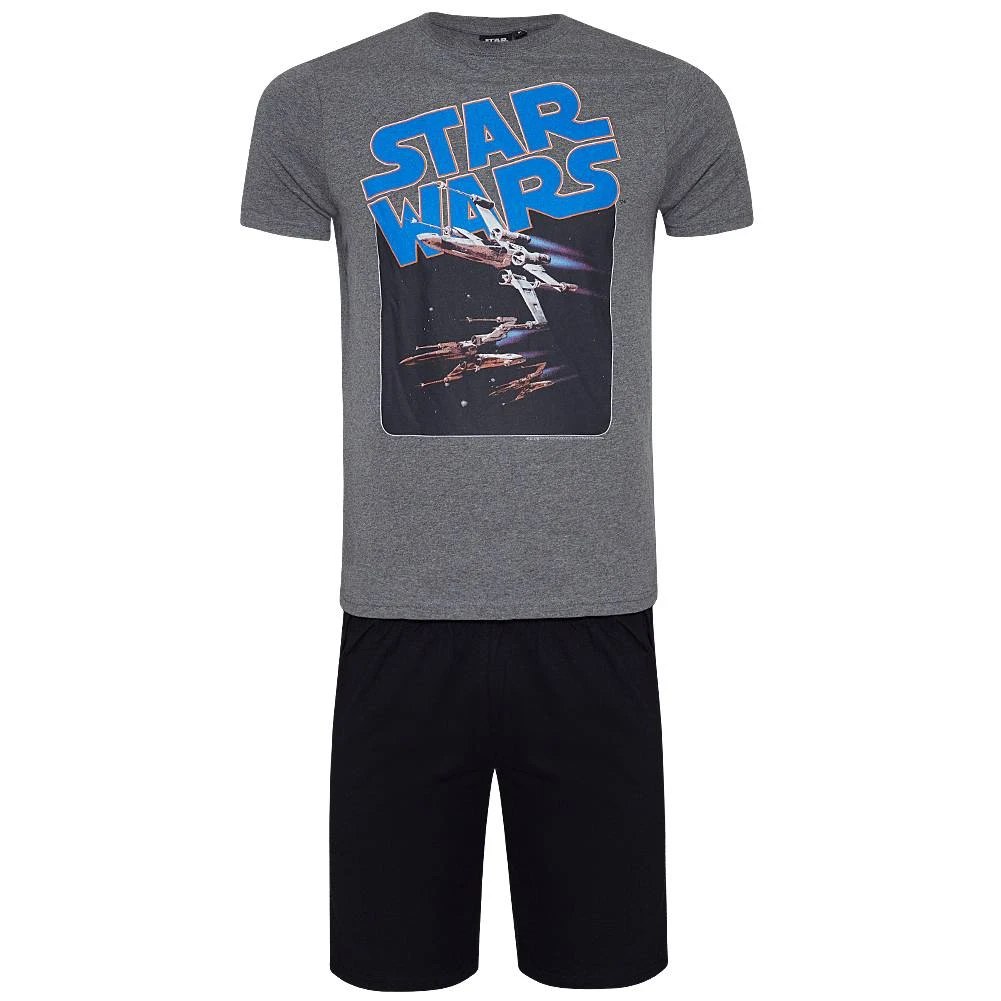 Sun City Star Wars Disney Herren Pyjama-Set RH3595-grey 3 Sun City Star Wars Disney Herren Pyjama-Set RH3595-grey