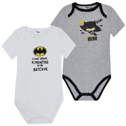 Sun City Batman DC Comics Baby / Kleinkinder Body 2er-Pack SE5340.F02.A-grey White