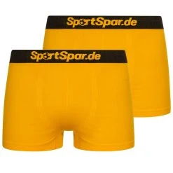 SportSpar.de "Double Sparbuxe" Herren Sport Boxershorts 2er-Pack Gelb