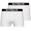 SportSpar.de "Double Sparbuxe" Herren Sport Boxershorts 2er-Pack Weiß