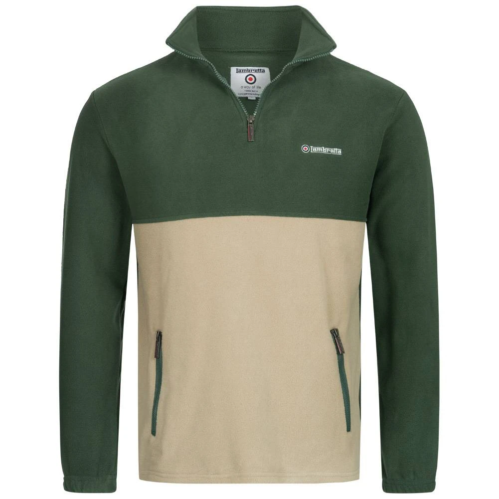 Lambretta Quater Polar 1/4-Zip Herren Fleecejacke SS0187-GRN 3 Lambretta Quater Polar 1/4-Zip Herren Fleecejacke SS0187-GRN