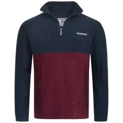 Lambretta Quater Polar 1/4-Zip Herren Fleecejacke SS0187-NVY
