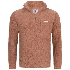 Lambretta Sherpa QTR 1/4-Zip Polar Herren Fleecejacke SS0237-BRN