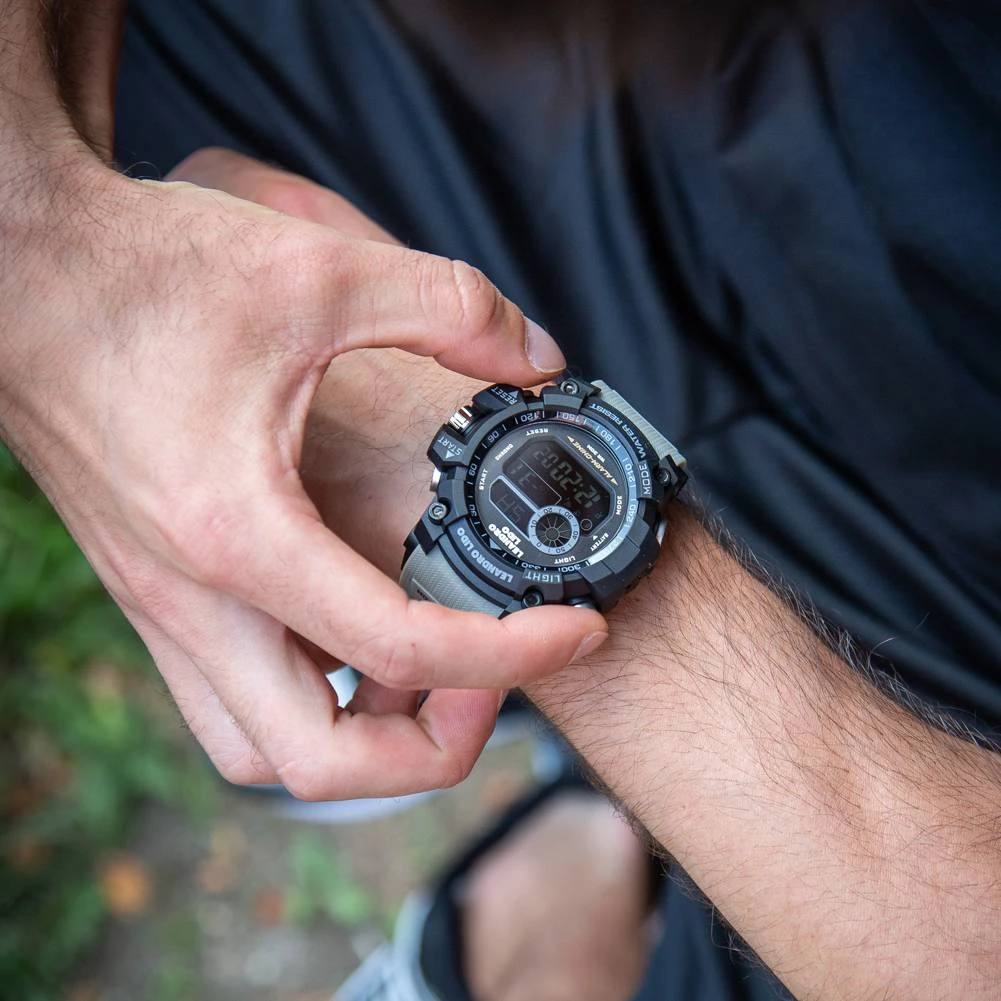 LEANDRO LIDO "Rimini" Unisex Sport Uhr Hellgrau 4 LEANDRO LIDO "Rimini" Unisex Sport Uhr Hellgrau – Bild 2